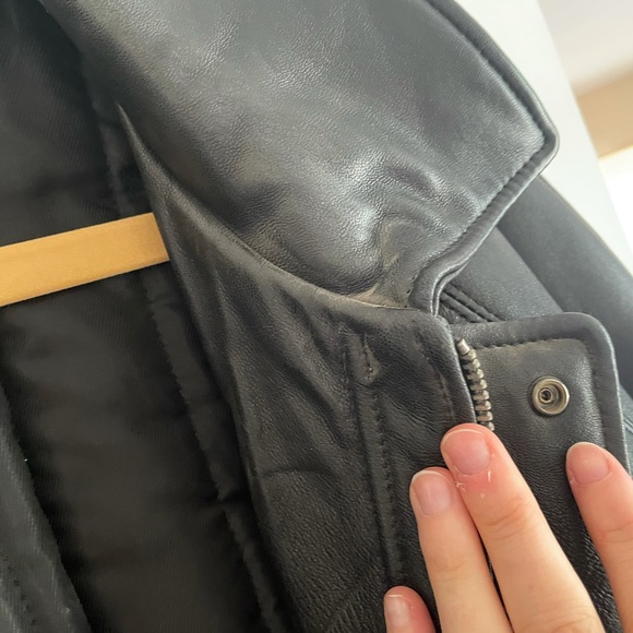 Black Leather Men’s London Fog Jacket L, genuine - Picture 10 of 10